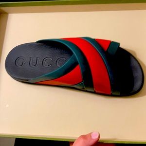 Size 10 Gucci slides have been worn although still  as new.